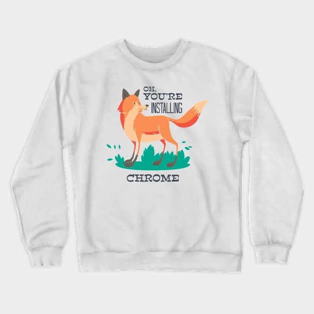 Sad Fox Crewneck Sweatshirt by eufritz